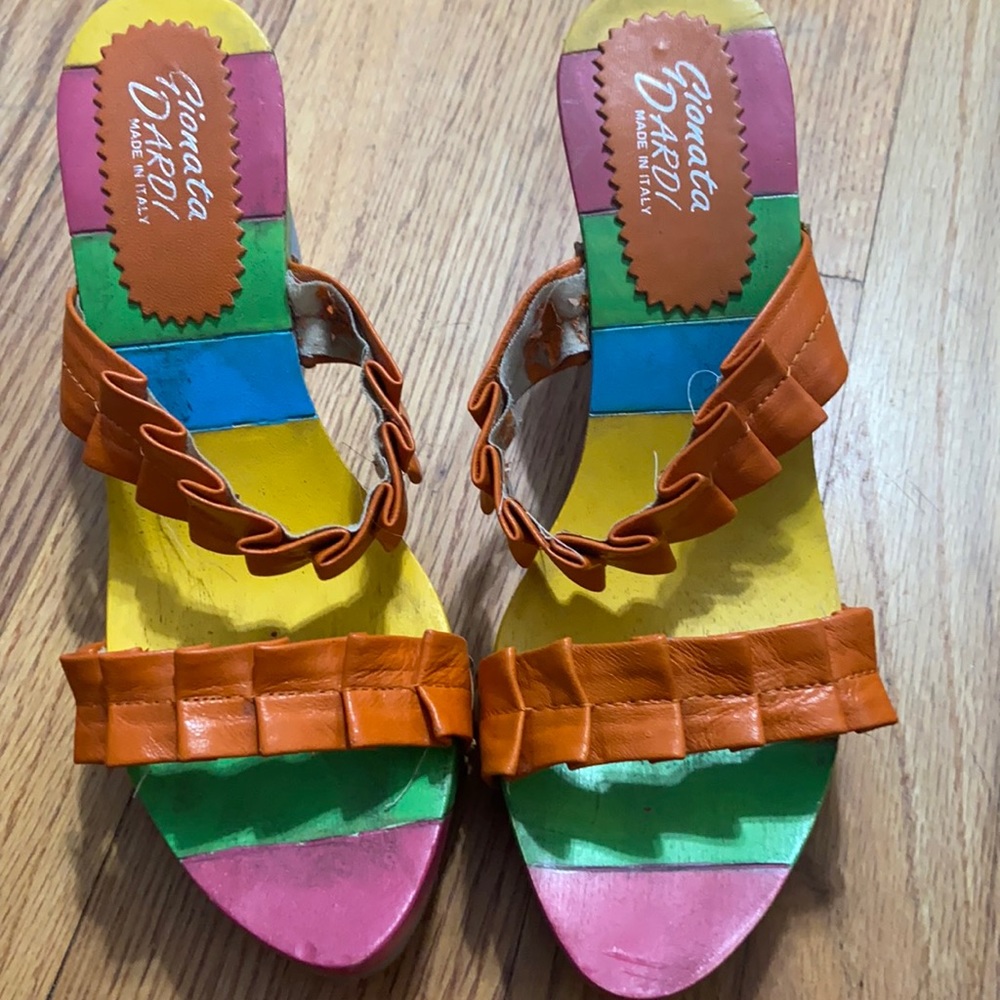 Rainbow Wedge Sandal